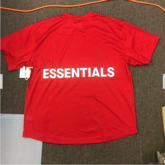 Fear of God Other - Fear of God Essentials Graphic Red Mesh Tee